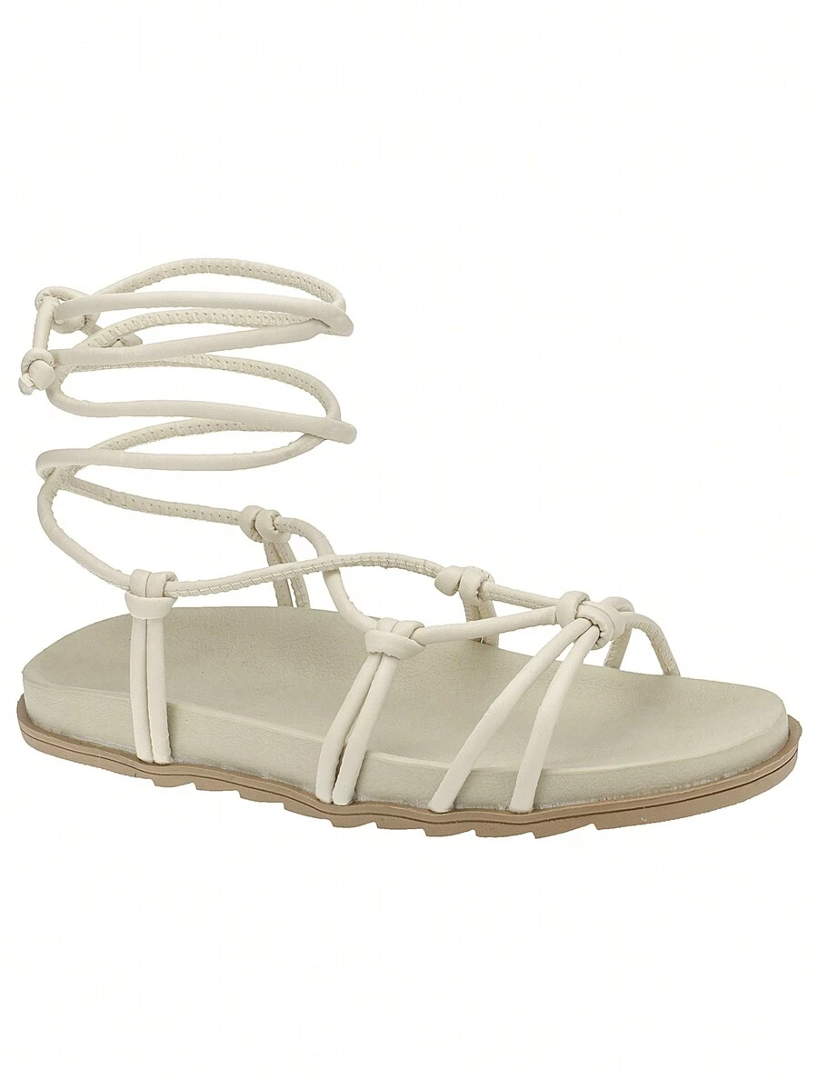 Women Flat Sandals - Beige - View 1