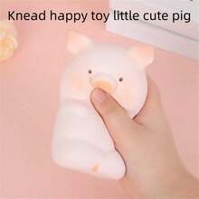 1 件新創意擠壓趣味減壓玩具坐豬,節日禮物玩具,創意擠壓趣味玩具豬,鍛鍊手眼協調能力,促進情感表達和社交技能,柔軟嫩膚的最佳伴侶,有趣的擠壓趣味玩具豬,懷舊童年記憶、創意擠壓趣味玩具豬 - 粉色 - 查看 5