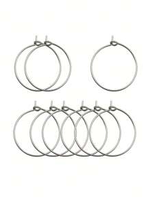 20/50pcs Fashion Stainless Steel Ball And Coil Earring Hooks Findings Ear Wires Fish Hook Earrings Hoops Ear Wire For DIY Jewelry Making - Silver - View 11