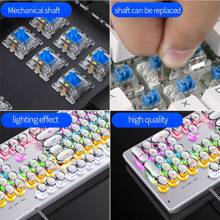 YINDIAO YINDIAO Mechanical Keyboard, Green Axis Wired USB Esports Game Computer, Laptop Universal Device