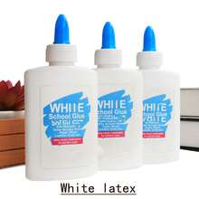 1瓶大型手工白膠,學生diy黏合劑,辦公室和學校用品,隨機圖案 - 白色 - 查看 2