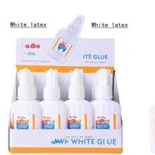 1瓶大型手工白膠,學生diy黏合劑,辦公室和學校用品,隨機圖案 - 白色 - 查看 1