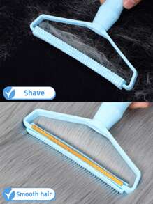1 Pièce Bleu Portable Mini 2-en-1 Tondeuse À Pull Et Dépoussiéreur De Tissu Épilateur, Coupe Pour Vêtements
