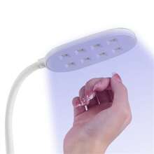 12w Led專業美甲燈,8顆led燈珠,可彎曲的軟管設計方便攜帶,可用於所有美甲油和凝膠,適用於家用和美甲專業店使用,白凝膠和構造凝膠皆適用 - 白色 - 查看 6