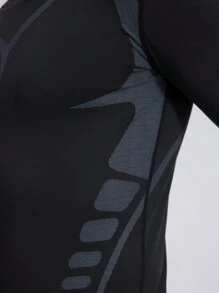 3pcs/Set Men's Quick Dry Compression Training Basketball Running Long Sleeve T-Shirt, Inner Pants & Shorts Sports Outfits Gym Clothes Men, Athletic Suit, Tracksuit - Dark Grey - View 8