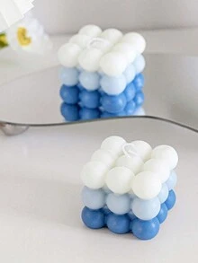 Minimalist Style Aromatic Candle. Candle In The Shape Of Stackable Circles. Natural, Fresh And Soft Aroma. Dimensions 6x6x6cm Random Color Sent. - Multicolor - View 4