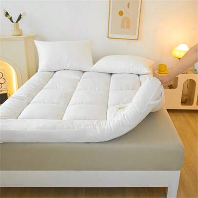 1pc Fiber Mattress Topper, Comfortable Feather Soft Pad, Bedding Mattress