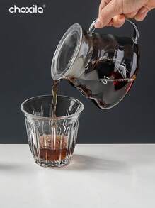 choxila 1pc Coffee Server For Pour Over Coffee Maker, Glass Coffee Carafe, Cloud Shape Clear Coffee Pot With Lid - Coffee Maker - View 3