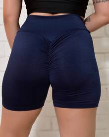 Women Shorts - 藏蓝色 - 查看 2