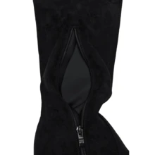 Women's 995 Over The Knee High Stylish Long 3.54Inch Square Toe Block Heel Boots - 黑色 - 查看 5
