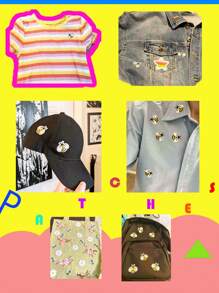 12pcs/set Bee Shaped Iron-on Patch, Cartoon Insect Shaped Patch For Sewing - Multicolor - View 4