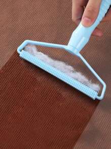 1 Pièce Bleu Portable Mini 2-en-1 Tondeuse À Pull Et Dépoussiéreur De Tissu Épilateur, Coupe Pour Vêtements