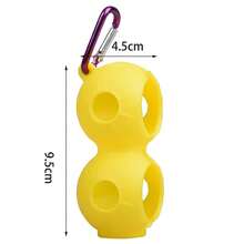 1入組矽膠高爾夫球套+2入組高爾夫球保護套矽膠套,可裝載雙顆高爾夫球 - 黃色 - 查看 5