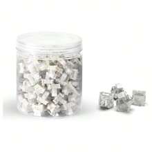 MAGIC-REFINER X Creamy White Switches For Mechanical Keyboard DIY, 42gf Linear Keyswitch 3 Pins, Factory Pre Lubed With POM Stem Compatible With MX Mechanical Keyboard Switch Set - White - View 1