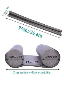 1pc 90cm Door Bottom Sealing Strip For Household, Windproof, Warm-keeping, Insulation, Dustproof, And Noise Isolation - White - View 2