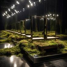 森林綠色人造苔蘚 - 非常適合童話花園、玻璃容器和工藝品!綠色蘭花泥炭蘚,長纖維乾苔蘚,適用於多肉植物花園花盆和爬行動物 - 綠色 - 查看 5