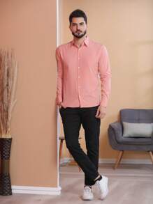 Men Shirts - Dusty Pink - View 2
