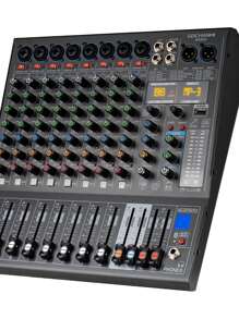 Consola Gochanmi Nx800 Audio 8 Canales Usb Mixer Mezcladora 99 Dsp - Negro - Ver 1