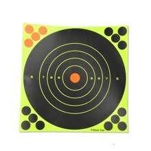 1 Pack Of 10 Sheets Of 8-inch Stickable Fluorescent Splatter Target Paper - Black - View 1