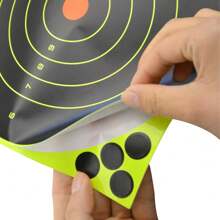 1 Pack Of 10 Sheets Of 8-inch Stickable Fluorescent Splatter Target Paper - Black - View 8