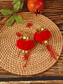 25入組紅色燈籠,吊掛燈籠裝飾,新年婚禮派對掛迷你燈籠,為春節和慶祝活動帶來家居裝飾 - 紅色 - 查看 7