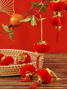 25入組紅色燈籠,吊掛燈籠裝飾,新年婚禮派對掛迷你燈籠,為春節和慶祝活動帶來家居裝飾 - 紅色 - 查看 5