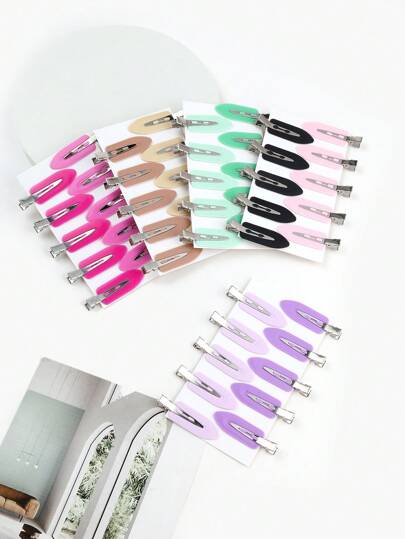 10 pezzi Semplici e alla moda fermagli per capelli senza pieghe, accessori per capelli da donna, adatti per feste, uso quotidiano, uscite casual, regali per ragazze, fidanzate e donne, regalo di Capodanno, fermagli a claw per capelli, barrette per capelli, articoli scolastici