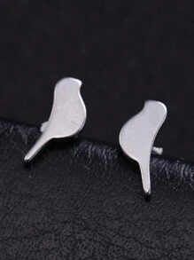 1 Paar Edelstahl-ohrstecker In Tier-, Schneeflocken-, Stern-, Mond- Und Herzform Für Damen, Niedlicher Miniatur-ohrschmuck, Geburtstags- Und Weihnachtsgeschenk