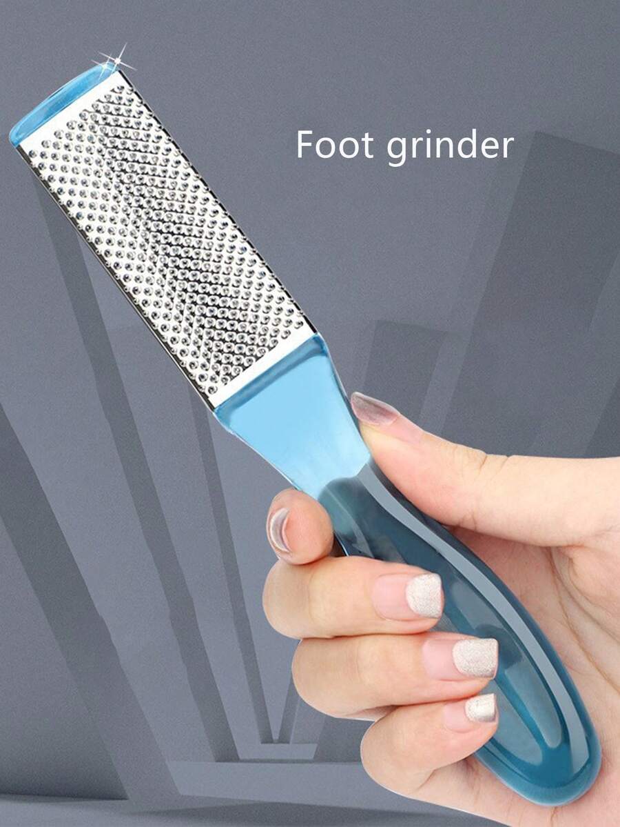 1pc Foot Grinding Tool, Foot File, Dead Skin Remover, Callus Remover, Double-Sided Stainless Steel Foot Rasp For Foot Heel And Callus Removal - Green - View 1