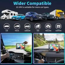 Wireless Apple CarPlay Dash Mount, Portable Car Stereo, Android Auto, Drivemate, 7-Inch Full HD Touchscreen, Car Audio Receiver, Bluetooth Handsfree, Car Buddy, Rear Camera, TF/USB/AUX Input - Black - View 6