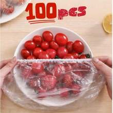 100pcs Disposable Food Storage Bags With Elastic Seal - 300pcs/3paq - View 1