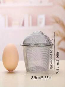 1 件防漏不锈钢茶叶浸泡器和炊具，带香料过滤器，适用于汤、火锅和厨房使用，厨房配件，厨房小工具家用电器配件小工具工具圣诞节用品烹饪圣诞节 - 大的 - 查看 3