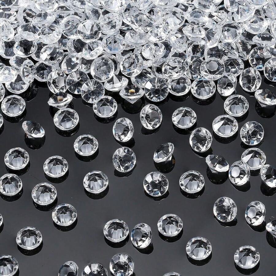500 Pcs Clear Wedding Table Scatter 6mm Crystals Acrylic Rhinestone For