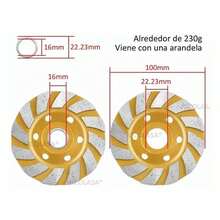 Disco Diamante Desbaste Copa 4 Pulgadas Granito, Mármol - Dorado - Ver 5