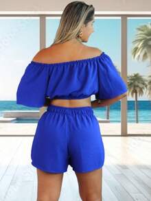Women Two-piece Outfits - azul real - Ver 4