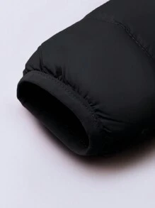 SOLOCOTE Tween Boy Lightweight Hooded Zip-Up Long Sleeve Padded Coat With Pockets - Black - View 9