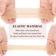 2pcs Invisible HD Wig Caps for Lace Front Wigs - Transparent Stocking Caps for Women - Wig Accessories for a Natural Look (1 Pack 2 Pcs)
