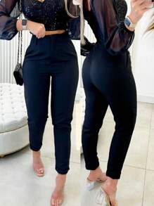 Women Pants - 黑色 - 查看 1