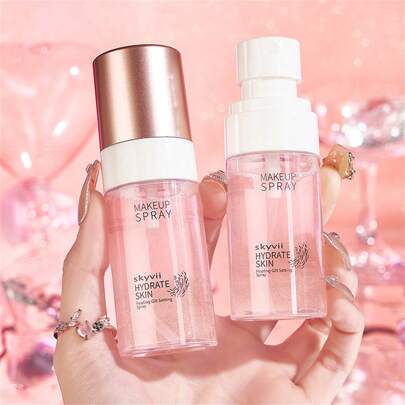 Shimmer Setting Spray - Moisturizing, Oil Control, Waterproof, Sweatproof, Long Lasting, Non-Smudge, Brighten Skin Tone, Quick Drying, No Powder Sticking