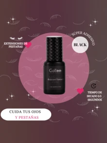 2 Adhesivos Gollee Negro Pegamento Para Extensiones de Pestañas Tiempo de Secado 0.5 Segundos Ideal Para Lashistas Expertas - Negro - Ver 3