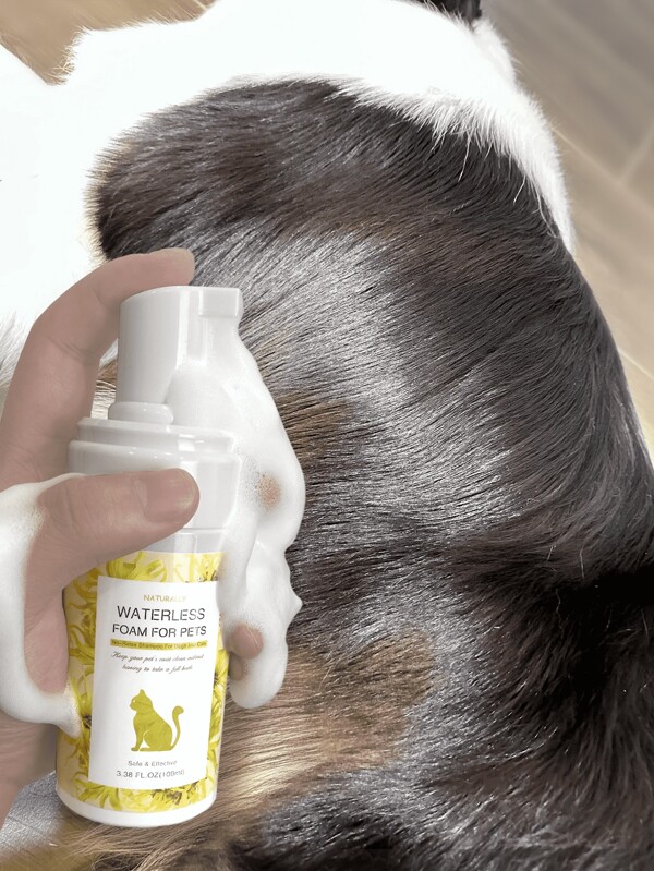 Pet Cat Dog Dry Shampoo No Rinse Waterless Shampoo for Kitten and