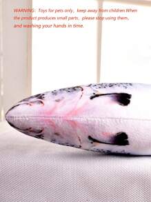 1pc Fish Shaped Cat Teaser Toy, With Catnip & Bell, For Kitten's Entertainment & Teeth Grinding