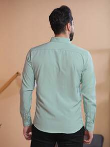Men Shirts - Olive Green - View 6
