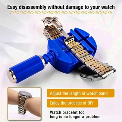1pc All-In-One Watch Link Resizing Tool And Repair Kit For Removing And Installing Watch Bands And Bracelets Easily,Tools For Men