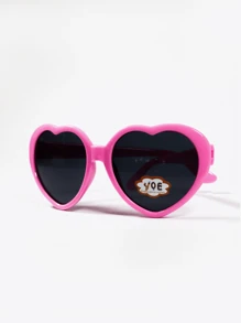 Girl's Fashion Glasses, Heart-Shaped Glasses, Sunglasses. - Pink - View 5