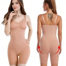 Women Shapewear Bodysuits - Apricot - View 7