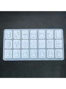 DIY 矽膠麻將模具，麻將裝飾，配飾裝飾工具，樹脂黏土模具，手作麻將模具，手工藝品製作材料，肥皂 - 十三么模具 - 查看 5