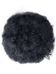 6吋短卷鬆順或結實摩登氣息的拉繩馬尾髮型,適用於非洲裔美國女性,剪接上花梢易於更換並可搭配裝飾用品,情境如為日常、聚會、節日等。 - 黑色 - 查看 6