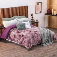 Concord COBERTOR BORREGA PELUCHE PELO LARGO - Morado Violeta - Ver 2