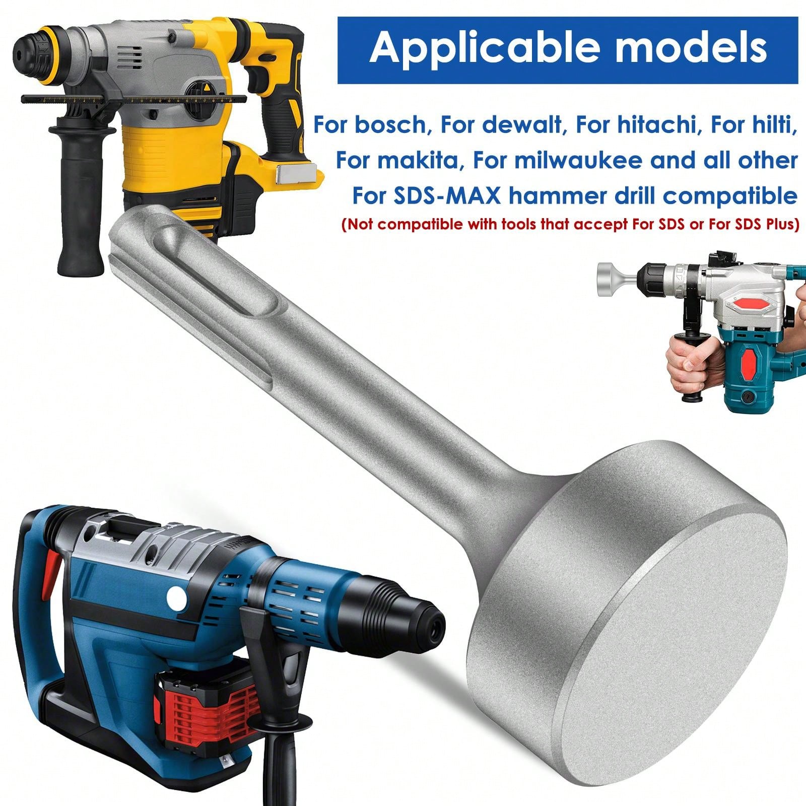 Ground Rod Driver 85mm Heavy Duty Steel Drill Bit Driver Wear Resistant